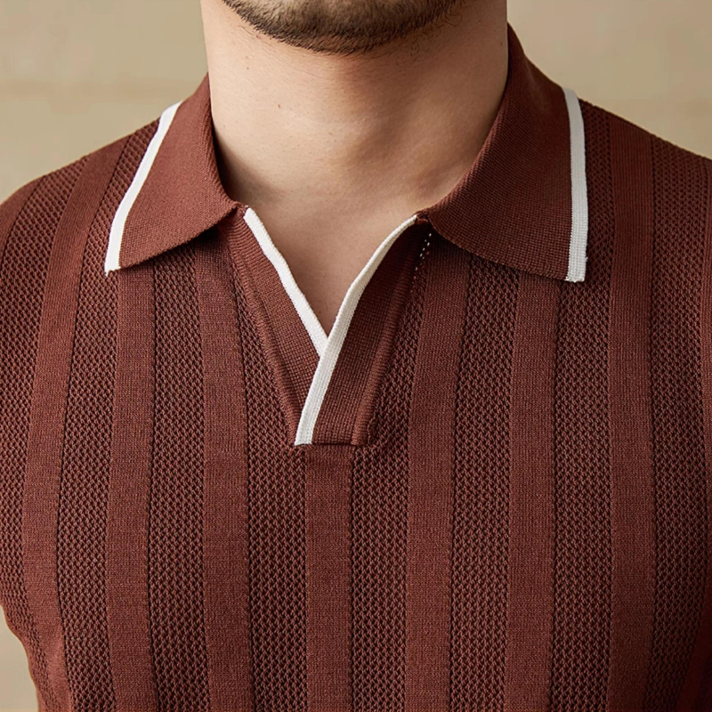 Venice Örgü Çizgili Polo T-shirt