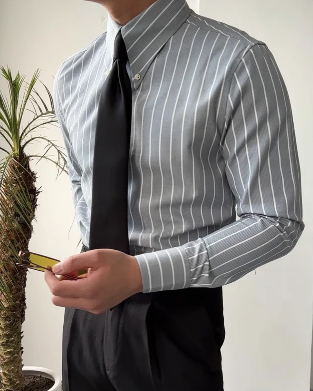 Mirano Çizgili Retro Gömlek