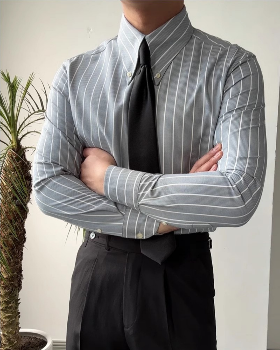 Mirano Çizgili Retro Gömlek