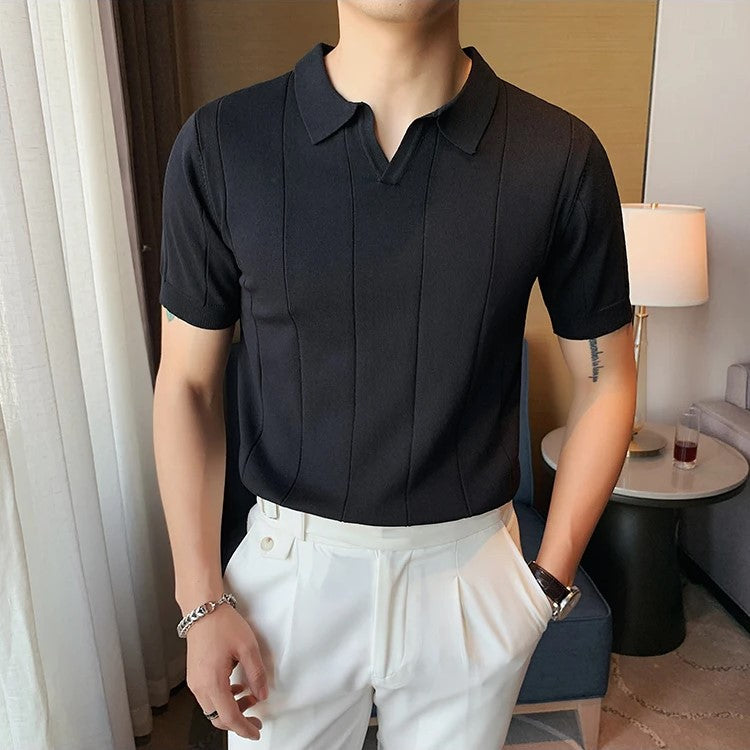 Çizgili Linear Polo T-shirt