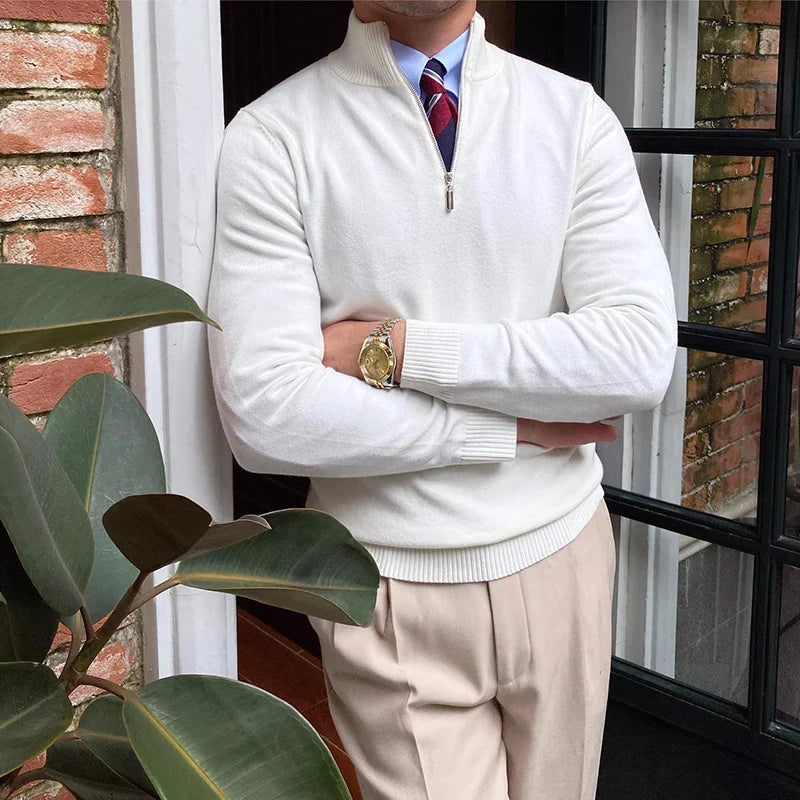 Savile Yarım Fermuarlı Kazak