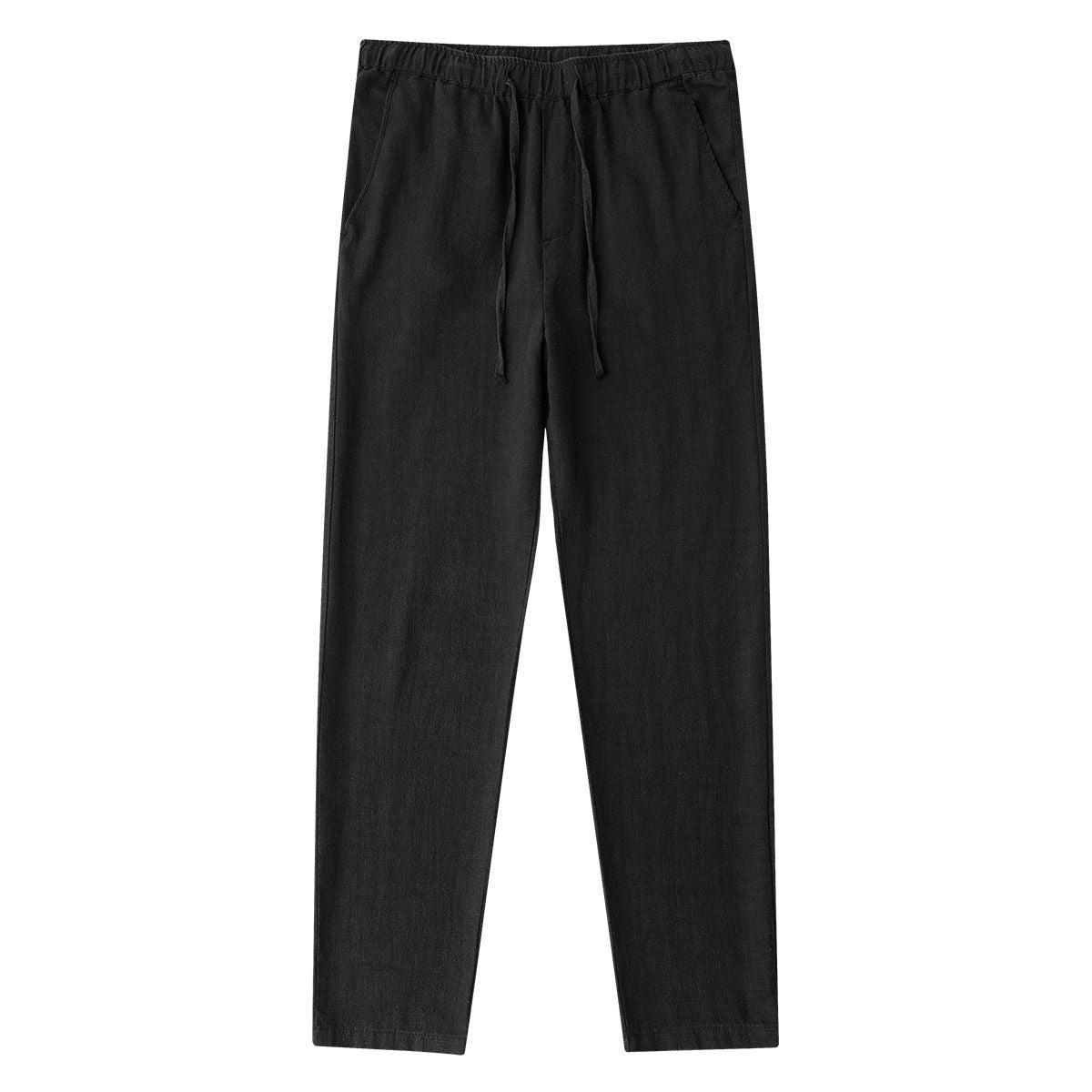 Bağcıklı Klasik Keten Pantolon