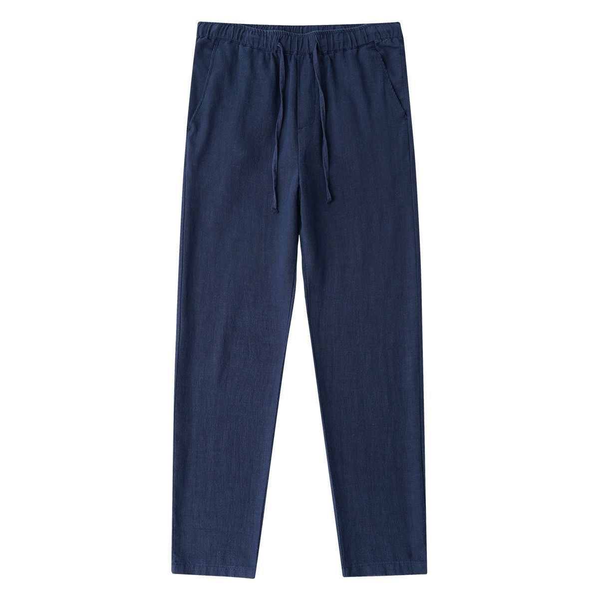 Bağcıklı Klasik Keten Pantolon