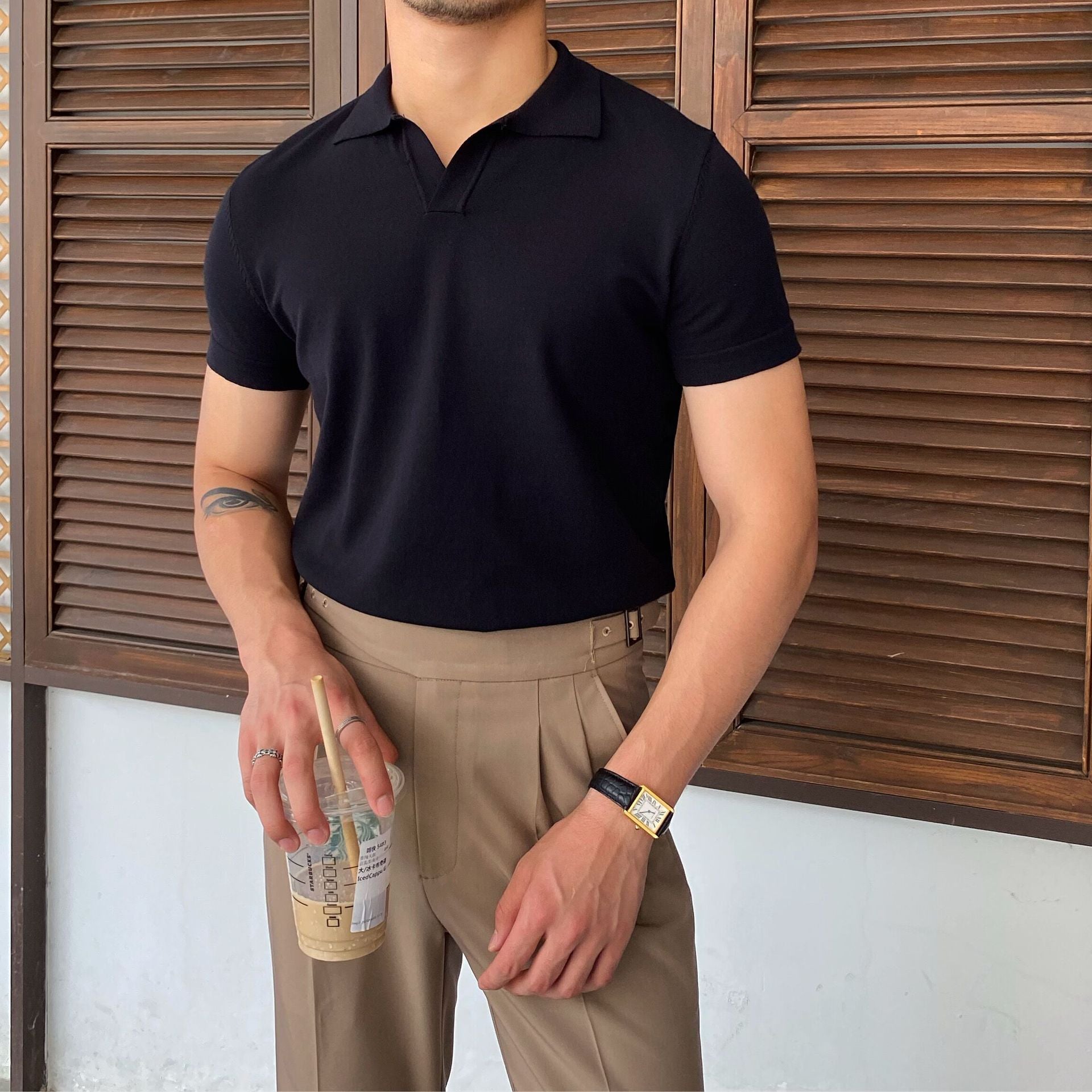 Düz Klasik Kesim Polo T-shirt