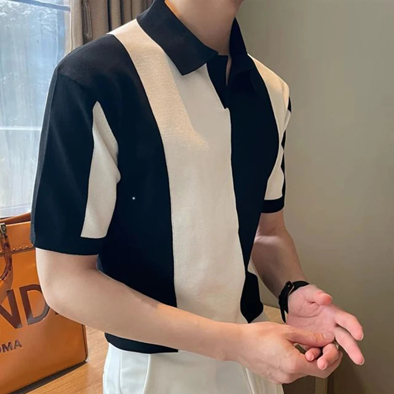 Sofistike İki Tonlu Polo T-shirt