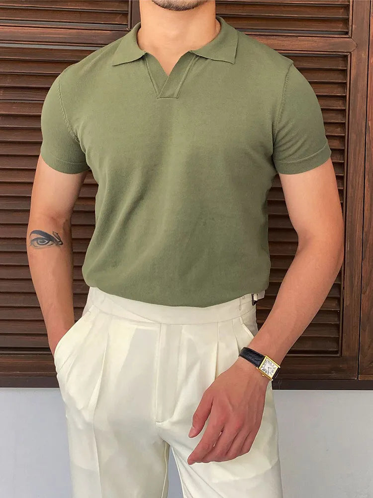 Düz Klasik Kesim Polo T-shirt