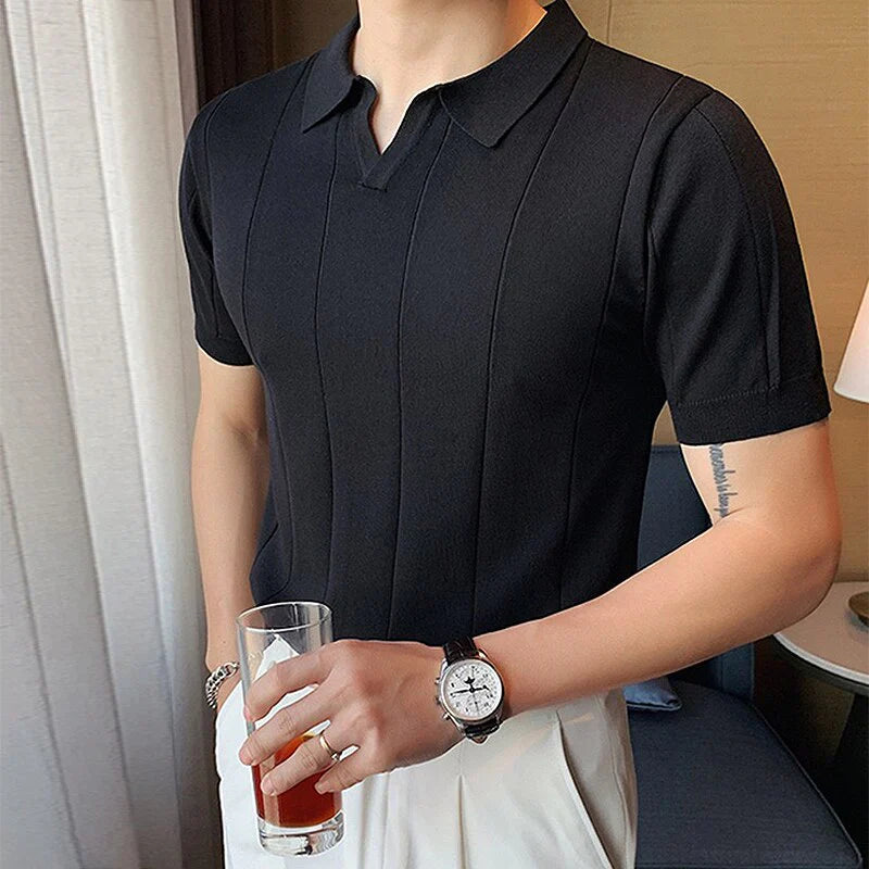Çizgili Linear Polo T-shirt