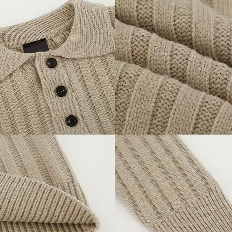 Valestro Regular Çizgili Polo Kazak