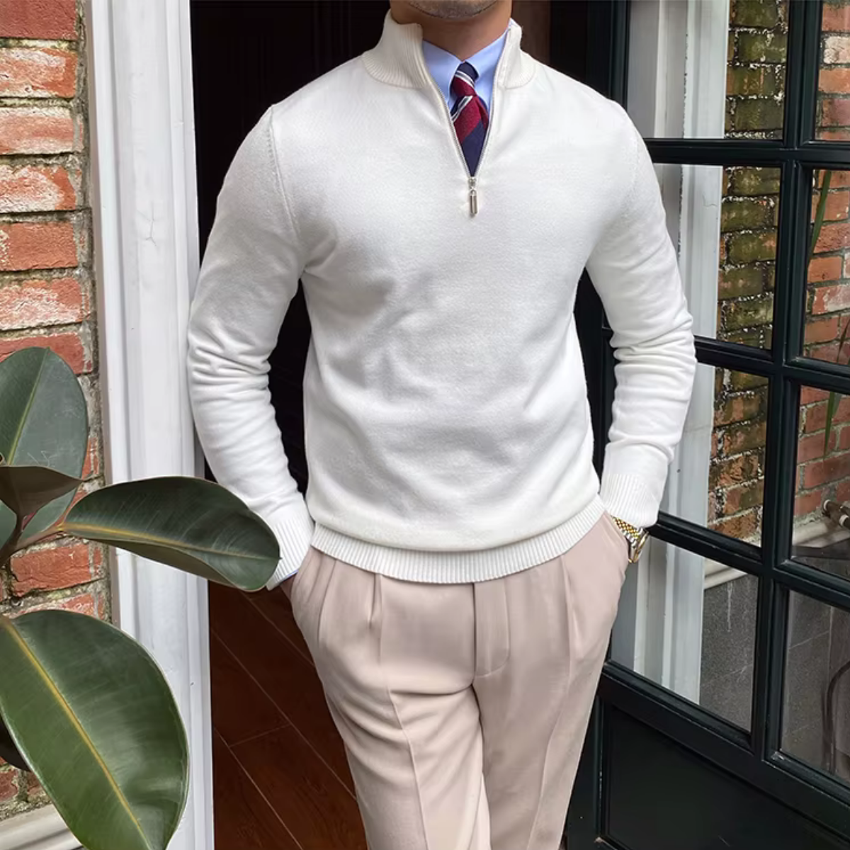 Savile Yarım Fermuarlı Kazak