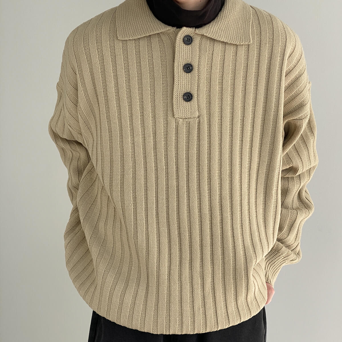 Valestro Regular Çizgili Polo Kazak