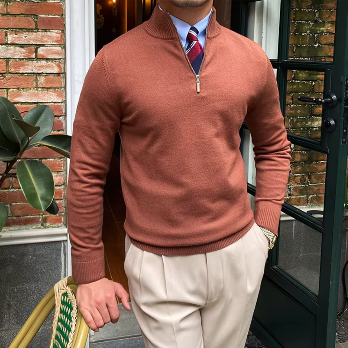 Savile Yarım Fermuarlı Kazak