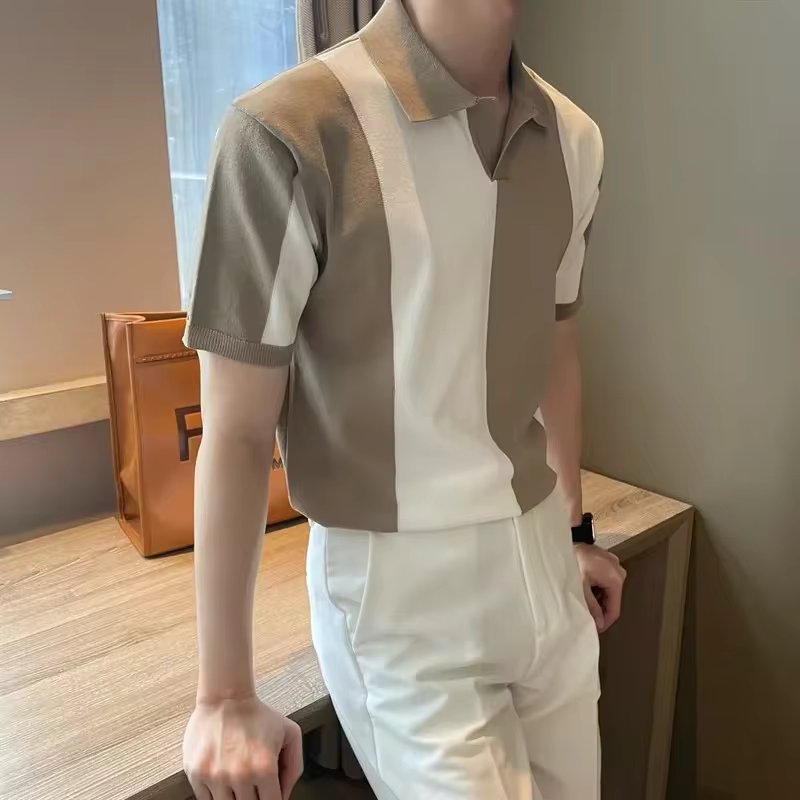 Sofistike İki Tonlu Polo T-shirt