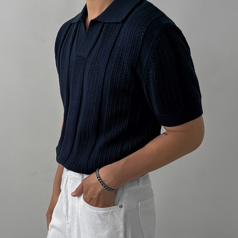 Velasco Örme Örgülü Pamuklu Polo T-shirt