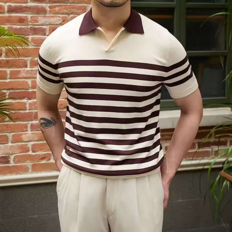 Vıenna Çizgili Polo T-shirt