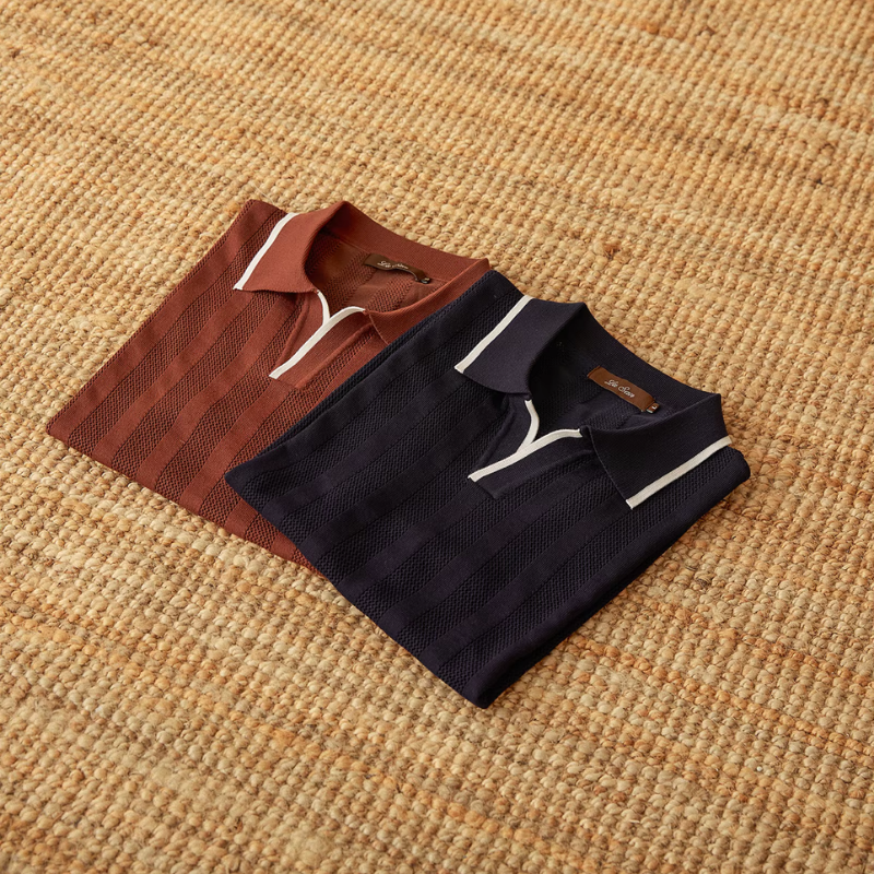 Venice Örgü Çizgili Polo T-shirt