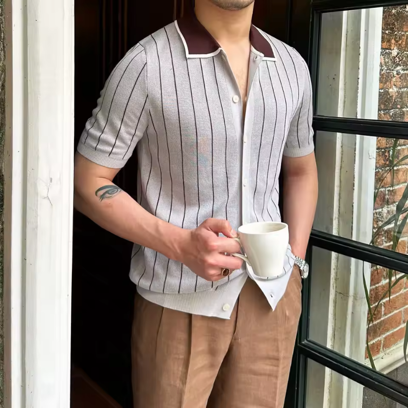 Valerio Çizgili Pamuklu Gömlek