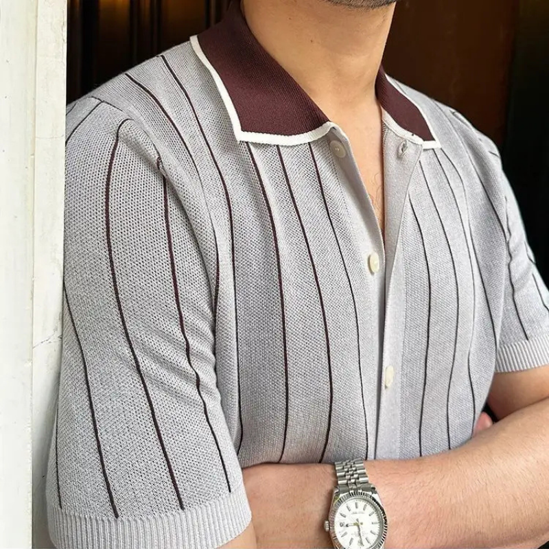 Valerio Çizgili Pamuklu Gömlek