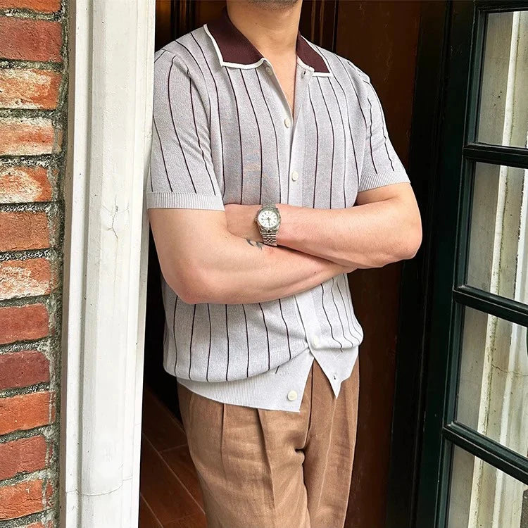 Valerio Çizgili Pamuklu Gömlek