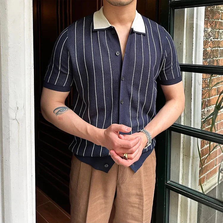 Valerio Çizgili Pamuklu Gömlek